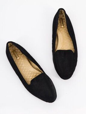 Birdies Blackbird Calf Hair Loafer Flats Black Size 10
